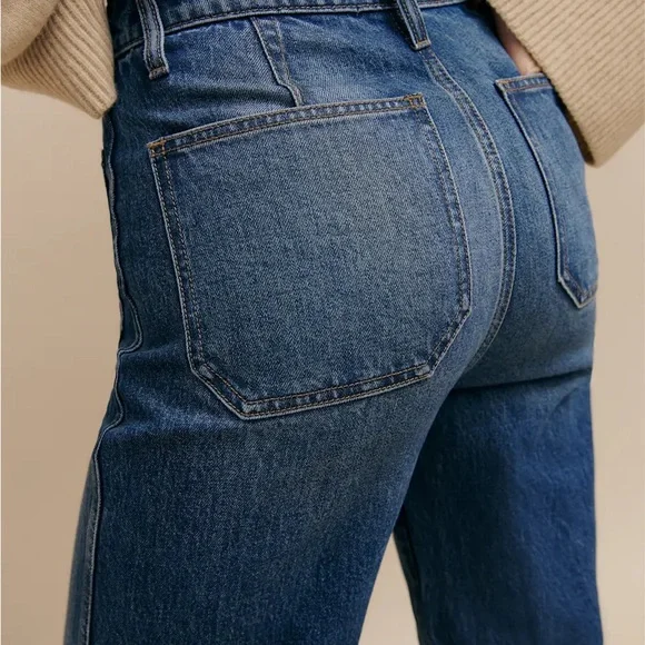 Reformation Alyssa High Rise Wide Leg Long Jeans - Picture 4 of 13